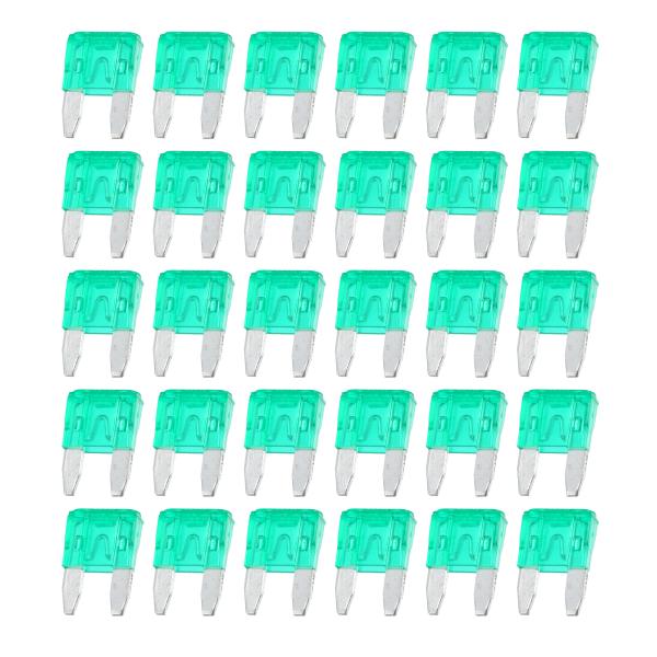 xAUTOHAUx 30個の小型ブレードスタイルヒューズ 30Aブレードスタイルヒューズ 自動車 ボ...