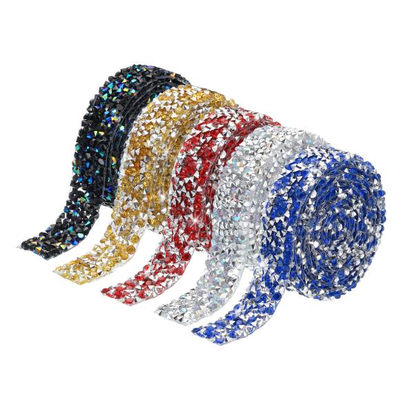 uxcell クラフトプロジェクト ウェディングケーキ 5ロール5ヤード セルフアドヘーシブ水晶ライ...