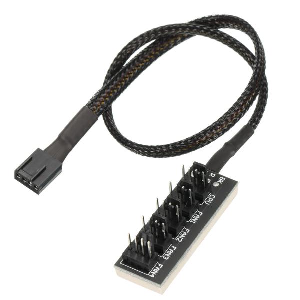 uxcell マザーボードPWMファンスプリッターケーブル 4ピン 5ウェイ CPU冷却ファン延長ス...