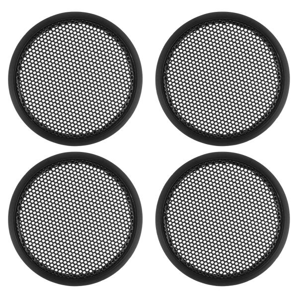 ACROPIX ユニバーサル1.5インチカースピーカーグリルカバーメッシュラウンド1.5インチオーデ...