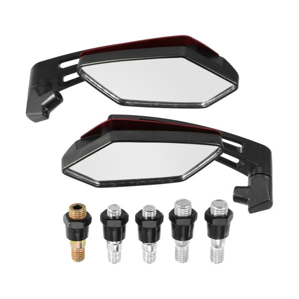 xAUTOHAUxバイク ミラー サイドミラー バックミラー 8mm 10mm 左右セット 360度...