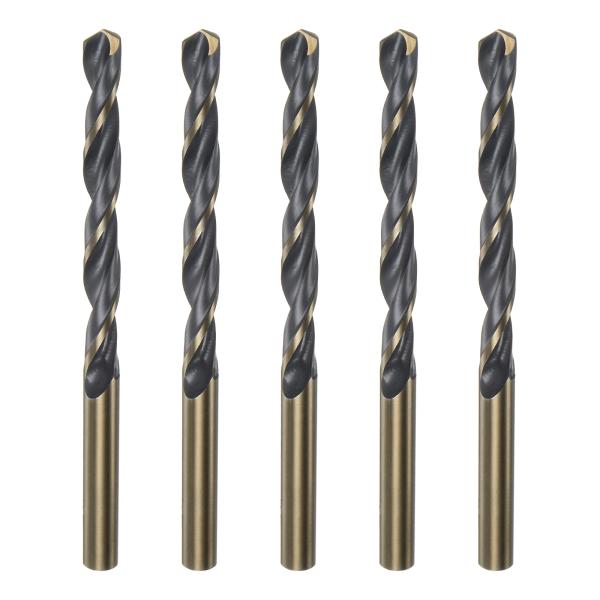 uxcell 5個セット ジョバードリルビット 6.5mm (17/64") 黒ニトライド＆金チタン...