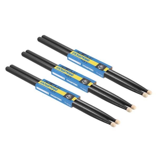 PATIKIL 3ペア メイプルウッドドラムスティック ドラミング 楽器 パーカッション用 アンチス...