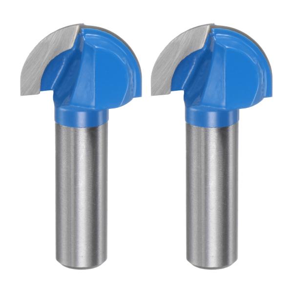 uxcell 2個セット ルータービット コアボックス 1/2シャンク 1-1/8"切削径 ラウンド...