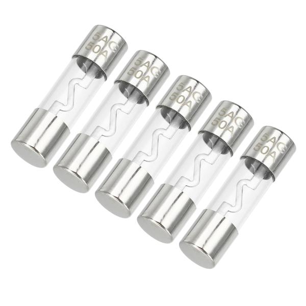 Partuto 5個セット 10x38mm 50A ユニバーサル AGUガラスヒューズ 電力安全保護...