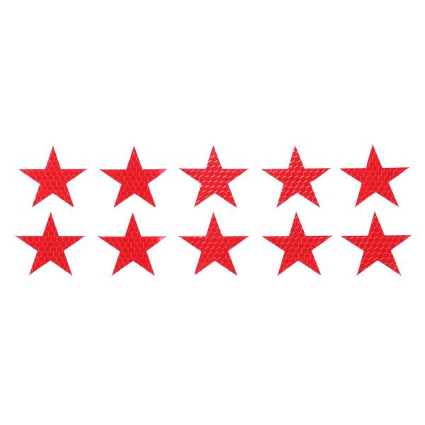 VekAuto 10個の反射ステッカー 1.97"x1.89"の星形安全テープリフレクター 車両トラ...