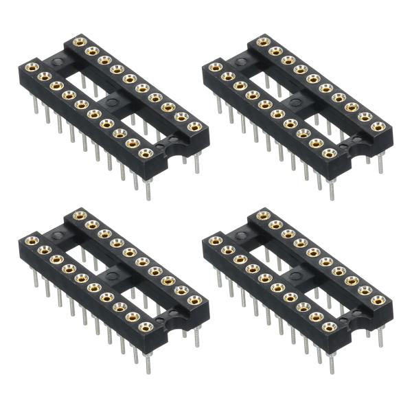 uxcell 4個入り DIP ICチップソケットアダプター ラウンドピン 20P 2.54mmピッ...