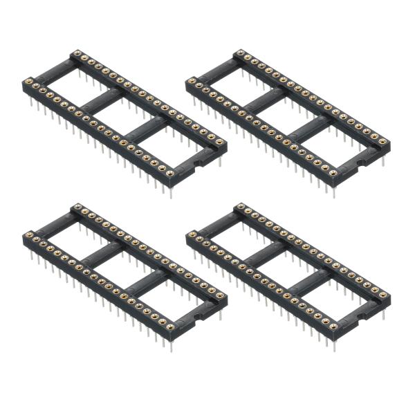 uxcell 4個入り DIP ICチップソケットアダプター ラウンドピン 40P 2.54mmピッ...