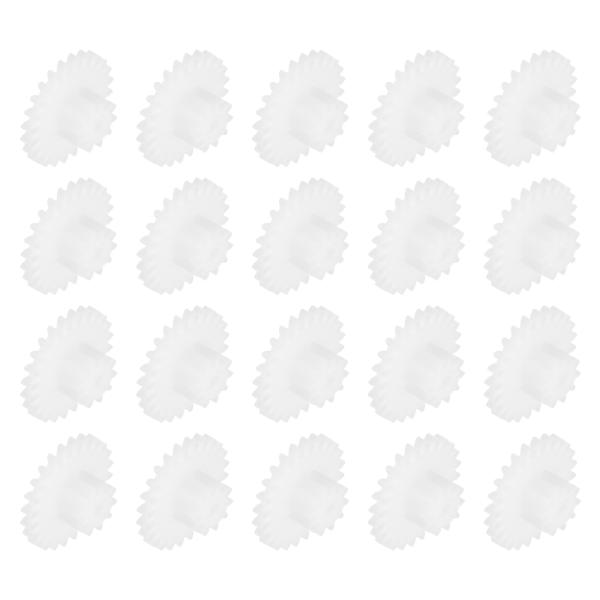 uxcell 20個 プラスチックギア 24歯 プラスチックダブルギア モデル24102BA 減速ギ...