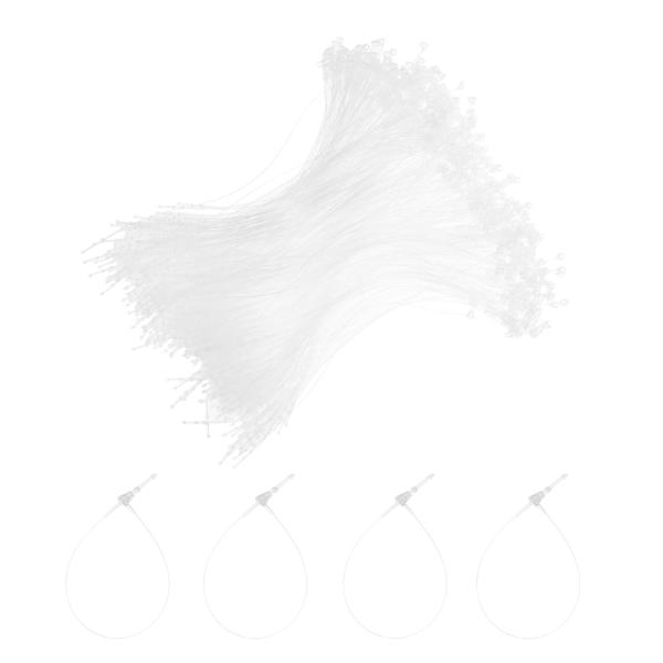 uxcell 5000個のプラスチックタグタイズファスナー 9"のセキュリティループタイピン 衣類の...