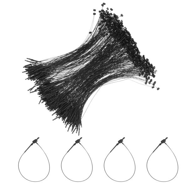 uxcell 5000個のプラスチックタグタイズファスナー 9"のセキュリティループタイ 衣類の値札...