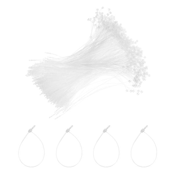 uxcell 5000個のプラスチックタグタイズファスナー 9"のセキュリティループタイ 衣類の値札...