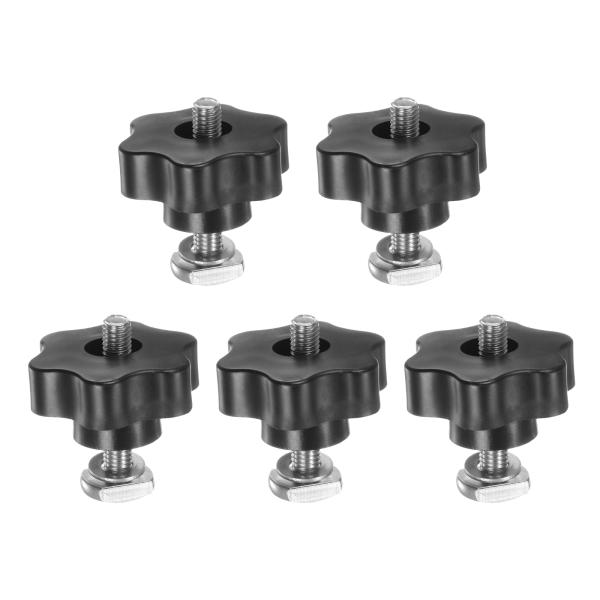 uxcell 5セット Tトラッくボルトノブキット M8 x 45mm スレッドボルト M8 x 4...