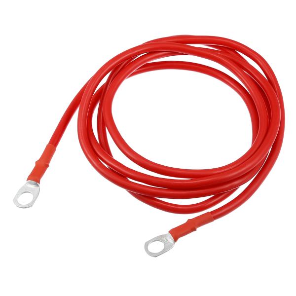 Hihaha 銅製バッテリーインバーターケーブル / ケーブル8 AWG 穴直径9.5mm バッテリ...