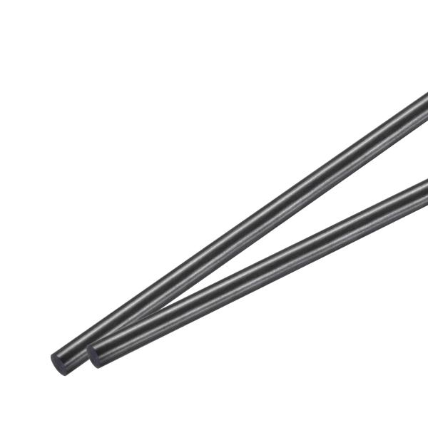 uxcell 2パックカーボンファイバーロッド 6mmx150mm RC飛行機DIYツールウィングチ...