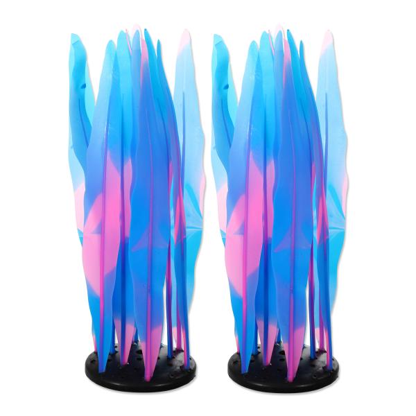 CAPASTEC 水族館発光ケルププラント、柔らかいシリコン発光魚タンク装飾、蛍光コーラル装飾水槽装...