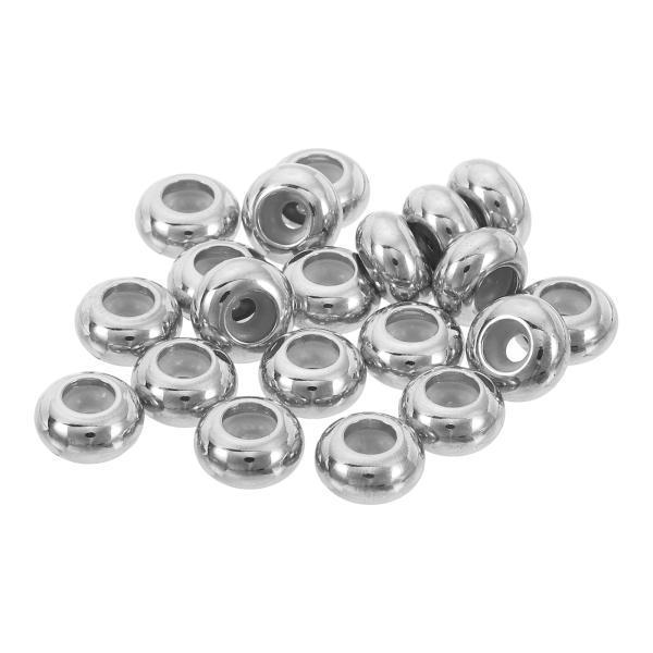 uxcell 20個 8mm挿入用ゴムストッパーポジションスペーサービーズ 宝石ブレスレット作り用 ...