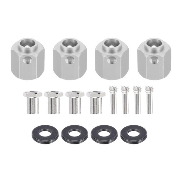 uxcell アルミホイールヘックスハブ 12mmヘックス拡張スペーサードライブアダプター RCクロ...