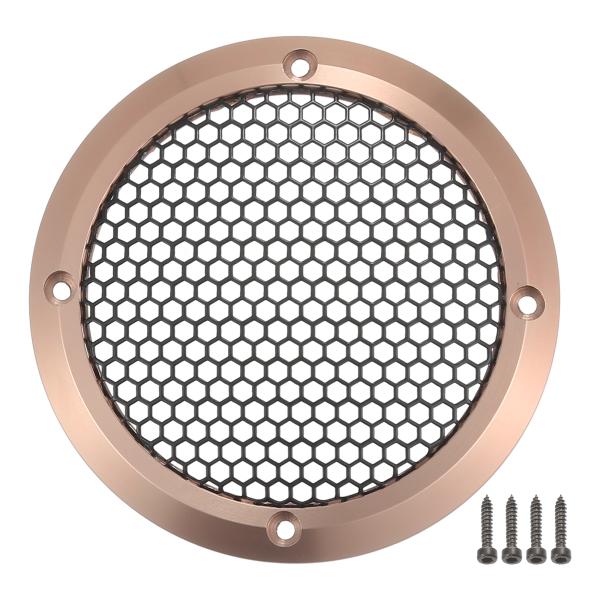 ACROPIX ユニバーサル 3.5インチ カースピーカーグリルカバーメッシュ ラウンド 3.5イン...