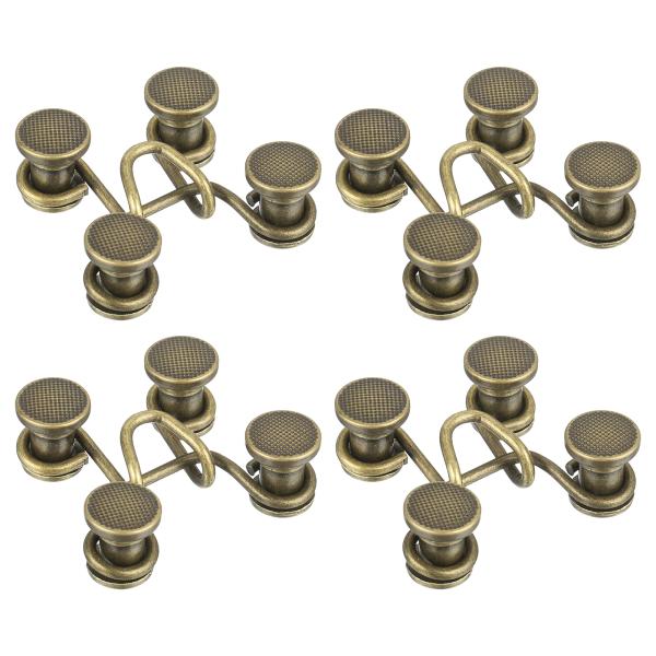 uxcell パンツウエスト引き締め ジーンズ用調節可能ボタン ウエストエクステンダーバックルセット...