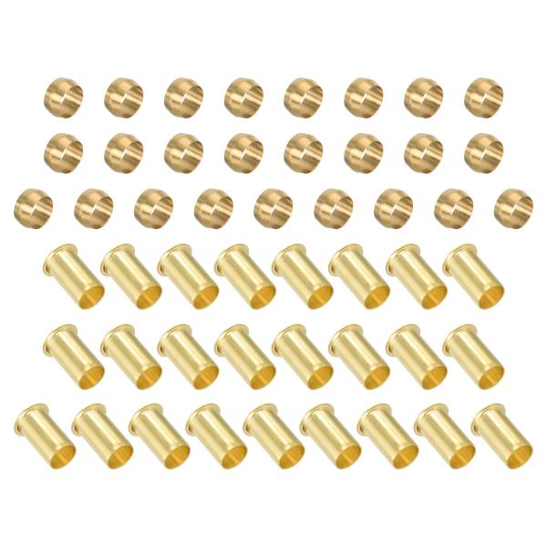 PATIKIL 10mm ODチューブ圧縮アソートメントキット 25セット 真鍮製圧縮スリーブフェル...