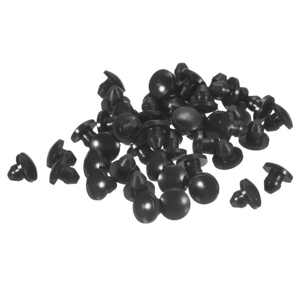 uxcell 50個 シリコンプラグ 3.5-4mm 穴に適したラバーラウンドスナップインロッキング...