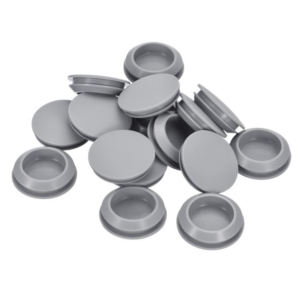 uxcell 16個 シリコンプラグ 25-27mm 穴に適したラバーラウンドスナップインロッキング...