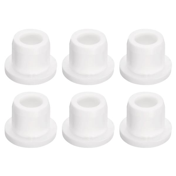 uxcell 6個入り ホワイトプラグホール 11-12mm 穴に適したゴム製ボタンプラグ