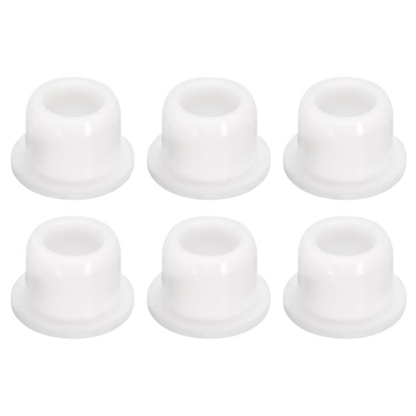 uxcell 6個入り ホワイトプラグホール 13-14mm 穴に適したゴム製ボタンプラグ