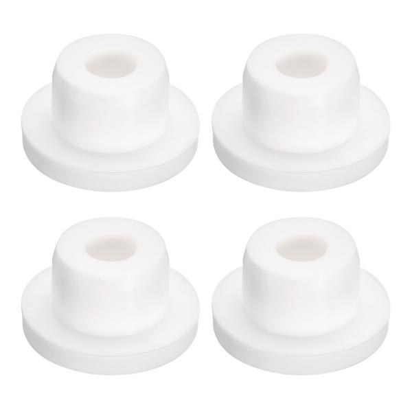 uxcell 4個入り ホワイトプラグホール 15mm/0.59" 穴用 ゴムボタンプラグ
