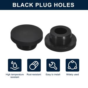 uxcell 5個入り 黒いプラグホール 22...の詳細画像2