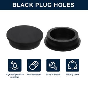 uxcell 2個入り 黒いプラグホール 50...の詳細画像2