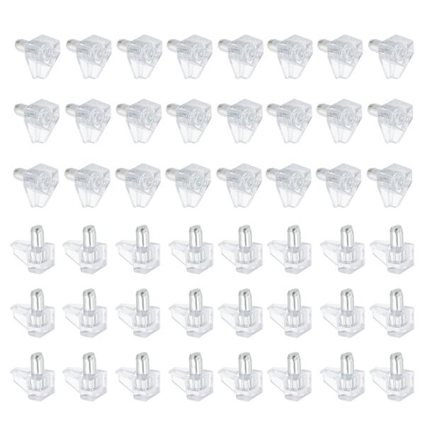 PATIKIL 棚受けペグ 0.2" 棚受けピンブ ラケット100個 キャビネット 食器棚 本棚 ク...