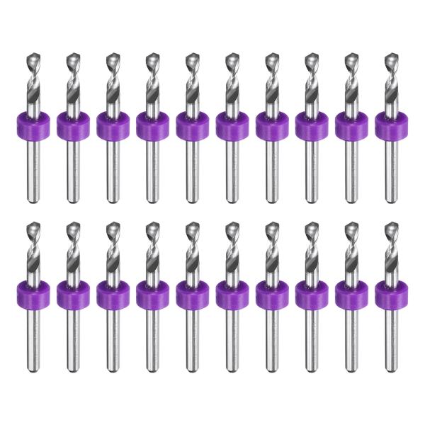 uxcell 20個のマイクロPCBドリルビット3.15mm / 0.124"タングステンスチールカ...