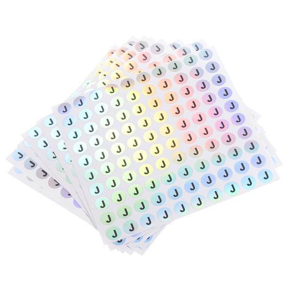 uxcell レーザーキャピタルレターステッカー アルファベットJの丸型セルフアドヒーシブ反射レター...