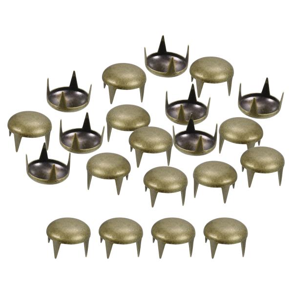 uxcell 80個のブロンズ丸ドームリベット 10mm真鍮ス パイ クスタッズスポット パンクロ ...