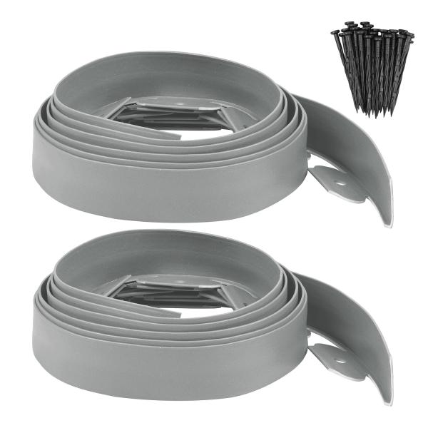 M METERXITY ガーデンエッジング - 20フィートのノーディグランドスケープエッジングプラ...