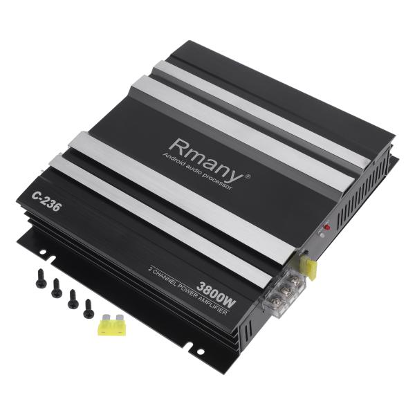 TUCKBOLD 車載用12V 2チャンネルカーアンプ ステレオオーディオ 3800W対応|2チャン...