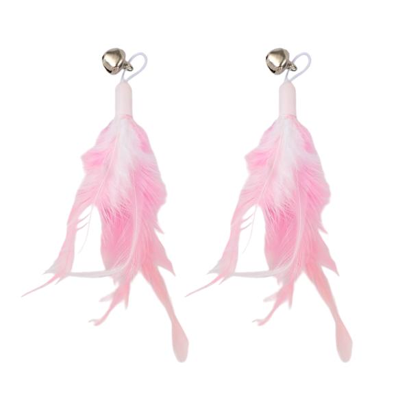 CAPASTEC ペットとのインタラクティブ用 2個 フェザーキャット ワンド交換用品、屋内外の猫用...