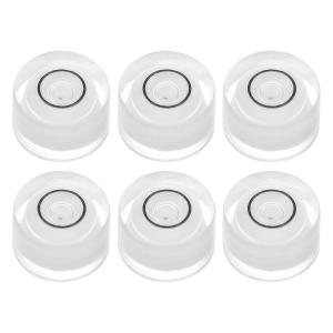 uxcell 6個 丸型バブルレベル 10x6mm ミニ円形ブルズアイ水準器 カメラ三脚 望遠鏡 ワークショップ ターンテーブル ホワイト