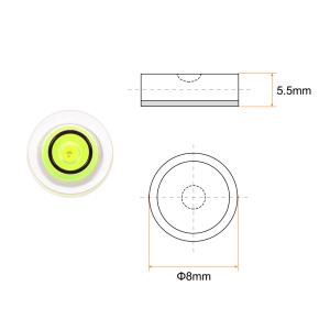 uxcell 6個 丸型バブルレベル 8x5....の詳細画像2