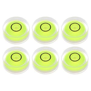 uxcell 6個 丸型バブルレベル 15x6mm ミニ円形ブルズアイ水準器 カメラ三脚 望遠鏡 ワークショップ ターンテーブル 水平出し用 緑