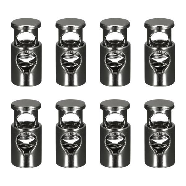 uxcell 8個メタルコードロック 5mmシングルホールトグルスプリングストップコードロックエンド...