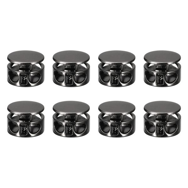 uxcell 8個 メタルコードロック 3.5mmダブルホールトグルスプリングストップコードロックエ...