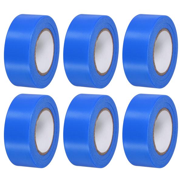 PATIKIL フラッグテープ 1"x98' 6パック PVC 非粘着性ネオンマーキングテープ 木 ...