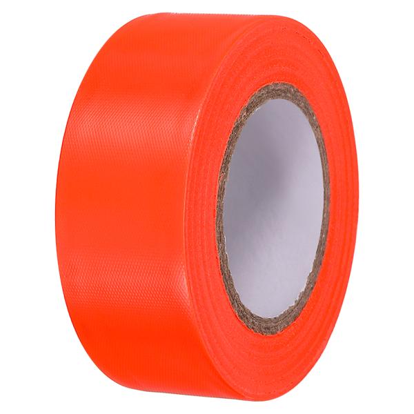 PATIKIL フラッグテープ 30 mm x 91 M PVC 非粘着性 ネオンマーキングテープ ...