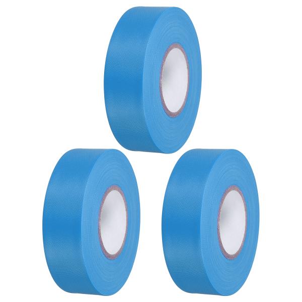 PATIKIL フラッグテープ 1"x148' 3パック PVCノン接着性ネオンマーキングテープ 木...