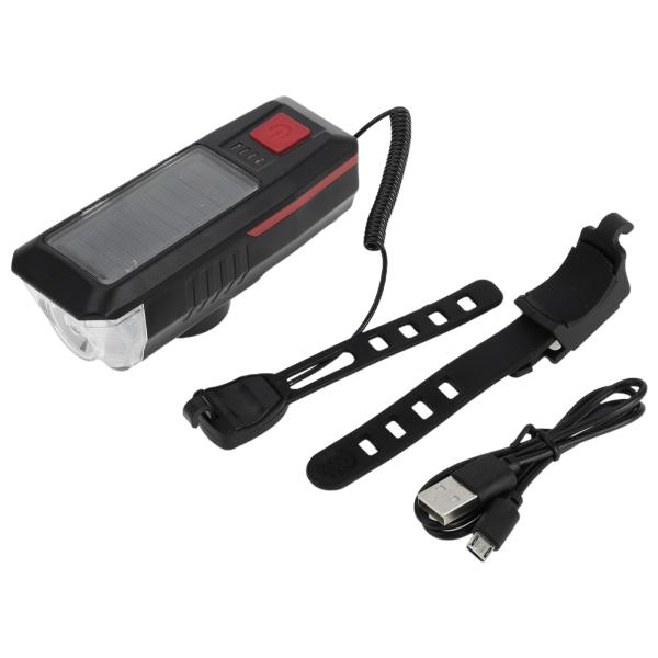 xAUTOHAUx1個のソーラーおよびUs-b充電可能な自転車ライト3つの調光モード 防水 安全な夜...