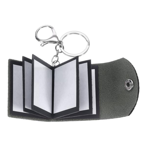 uxcell アルバムキーホルダー 写真入り 10枚収納可能 クリエイティブレザーミニフォトアルバム...