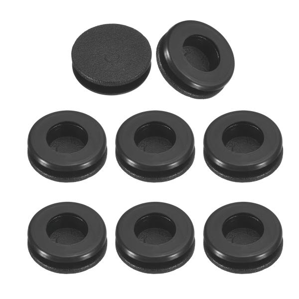uxcell 24個のゴムグロメット3/8"（10mm）ドリル穴 1/4"（9mm）ID片面穴プラグ...